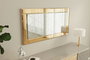 Hanah Home Espejo Pierre - Bronce, Blanco v2